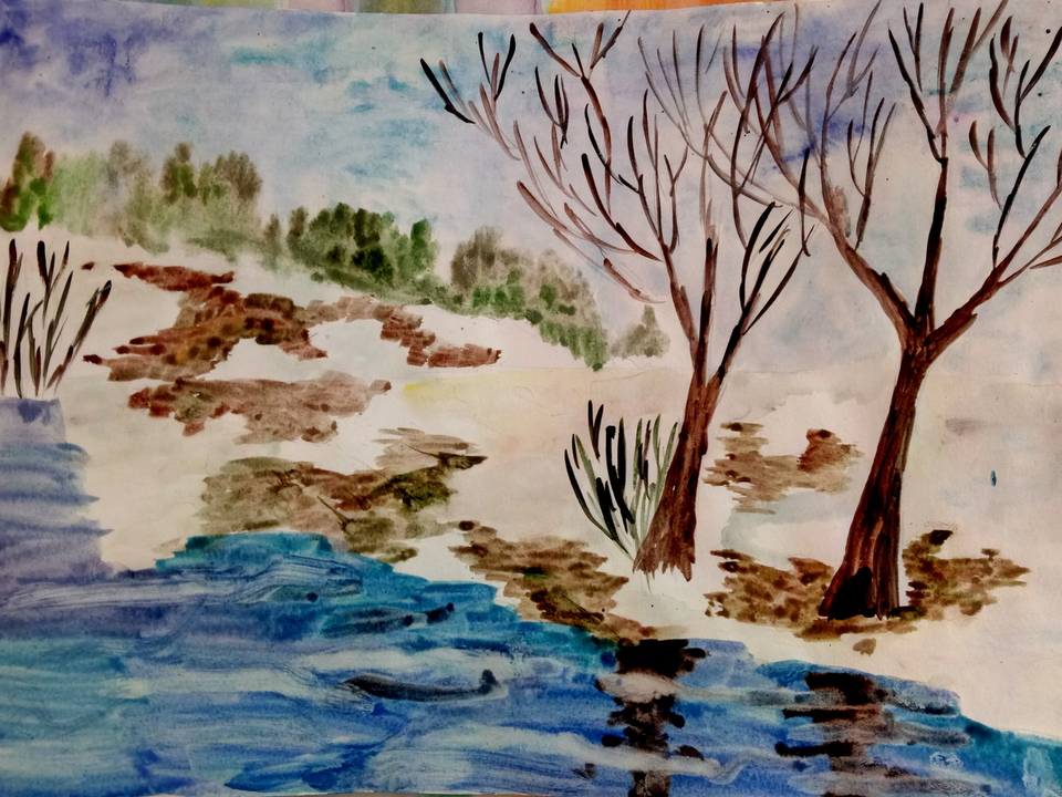 Детский рисунок - Река Ишим