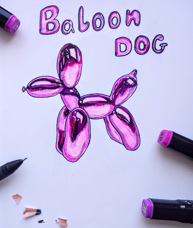 Детский рисунок - Balloon dog