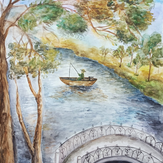 Рисунок "На реке" на конкурс "Конкурс творческого рисунка “Свободная тема-2022”"