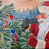 Рисунок "Дед Мороз" на конкурс "Конкурс рисунка "Новогоднее Настроение 2017""