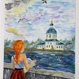 Рисунок "Я рисую родной город Чебоксары" на конкурс "Конкурс детского рисунка “Мой родной, любимый край”"