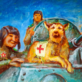 Рисунок "Собаки тоже герои" на конкурс "Конкурс детского рисунка “75 лет Великой Победе!”"