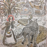 Рисунок "Красная Шапочка и серый волк" на конкурс "Конкурс творческого рисунка “Свободная тема-2021”"