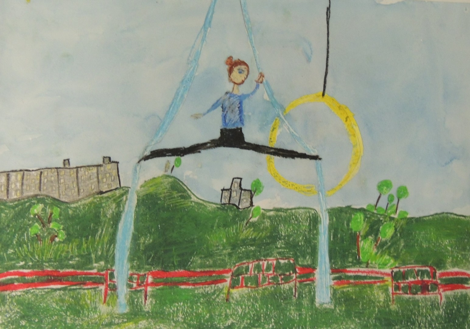 Детский рисунок - воздушная гимнастика