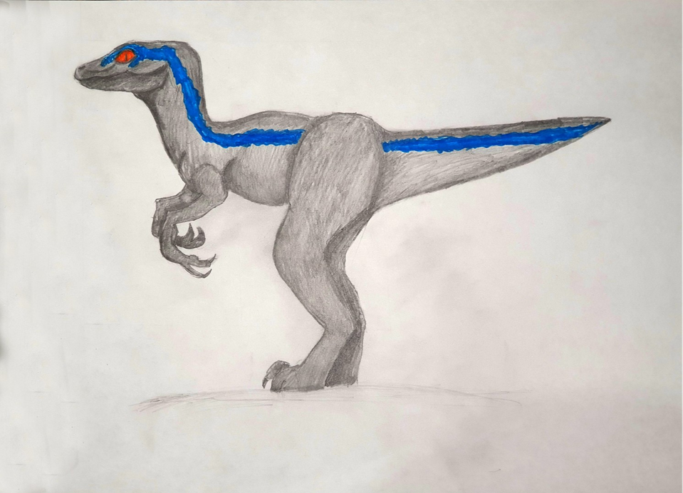 Детский рисунок - Динозавр Блу