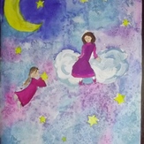 Рисунок "Волшебный сон для мамы" на конкурс "Конкурс детского рисунка "Рисовашки и друзья""