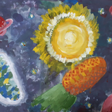 Рисунок "фруктовые планеты" на конкурс "Конкурс детского рисунка “Таинственный космос - 2018”"