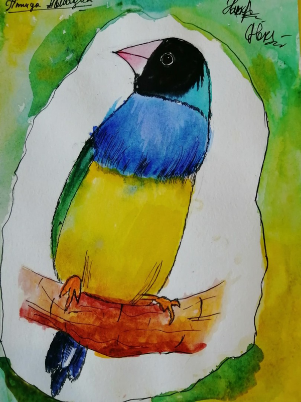 Детский рисунок - Птица Счастья
