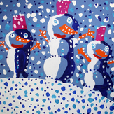Рисунок "Друзья - снеговики"