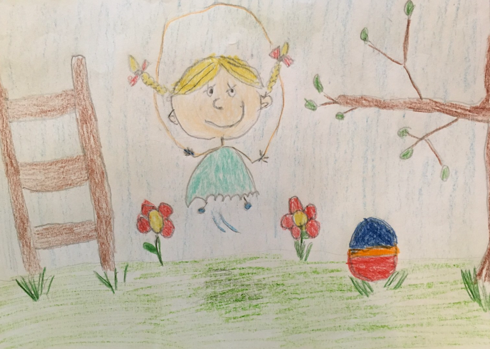 Детский рисунок - Здоровье в порядке - спасибо зарядке