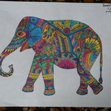 Рисунок "Ходит-бродит сонный слон"