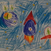 Рисунок "К звёздам" на конкурс "Конкурс детского рисунка “Таинственный космос - 2018”"