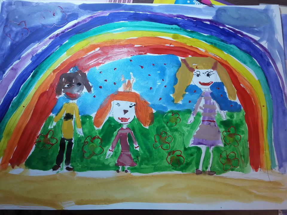 Детский рисунок - Веселые барбоскины