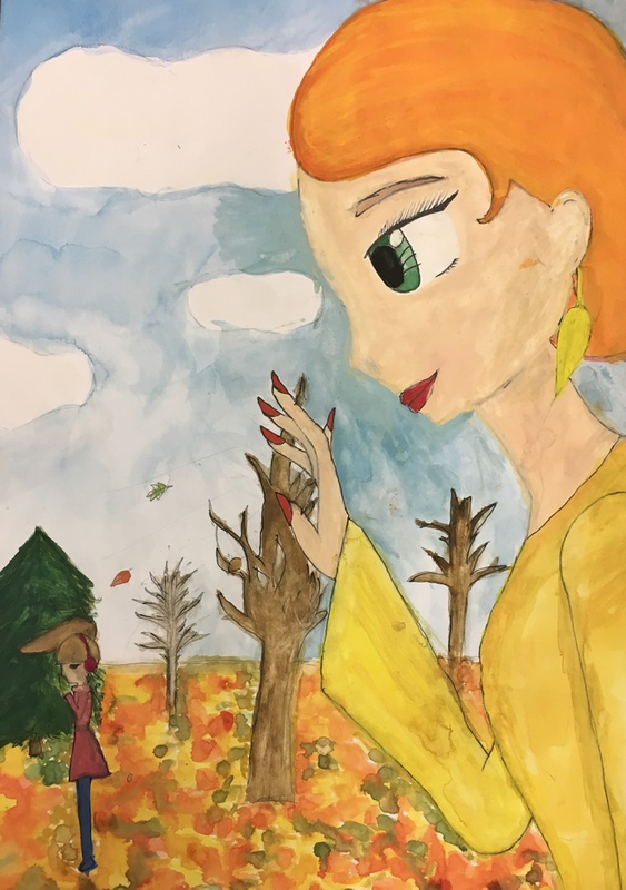 Детский рисунок - Колдовская осень