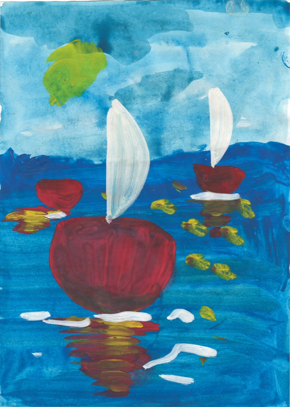 Детский рисунок - Итальянский кораблик
