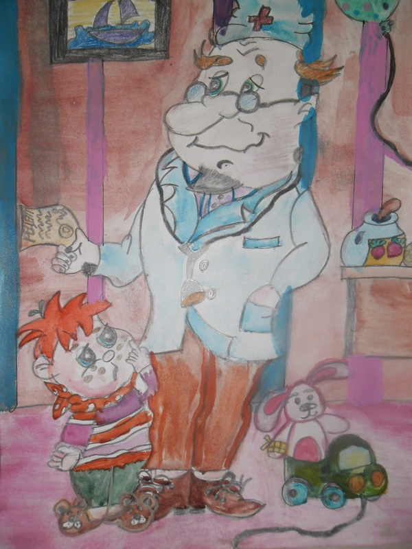 Детский рисунок - Доктор Айболит