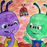 Рисунок "веселые инопланетяне"