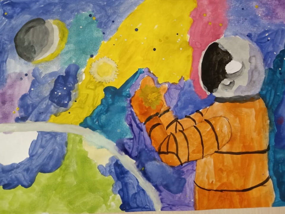 Детский рисунок - Космос