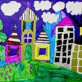 Рисунок "Облачно" на конкурс "Конкурс детского рисунка “Мой родной, любимый край”"