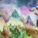 Рисунок "Лето в горах" на конкурс "Конкурс детского рисунка “Отдых Мечты - 2018”"