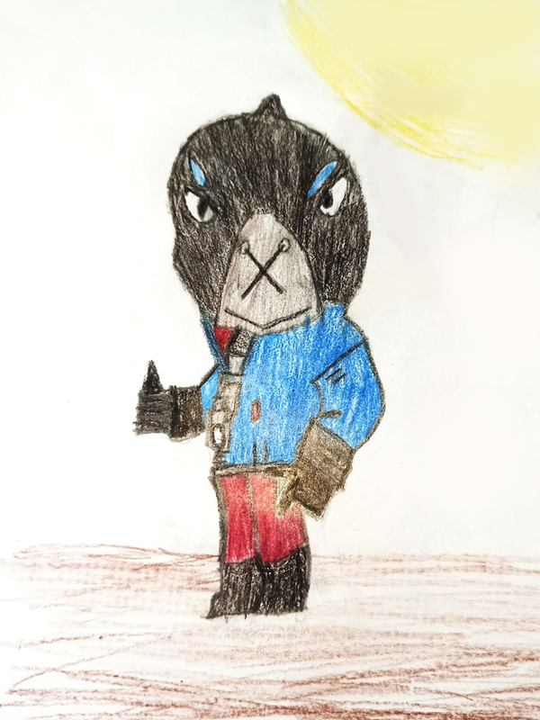 Детский рисунок - Черный Ворон