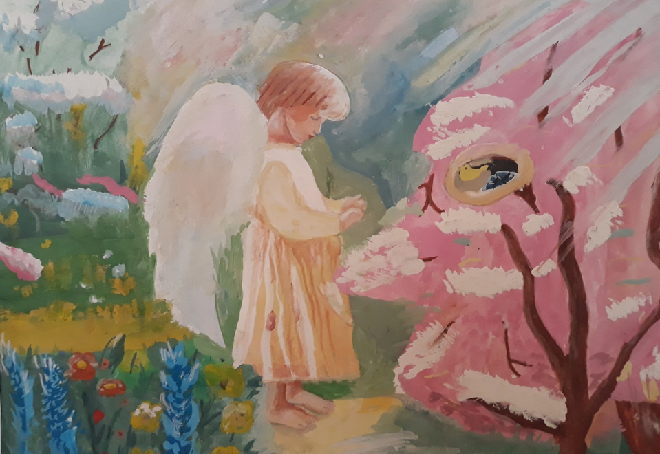 Детский рисунок - Ангел