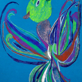 Рисунок "Птица счастья" на конкурс "Конкурс детского рисунка “Невероятные животные - 2018”"