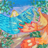 Рисунок "Волшебные сны- Жар Птица" на конкурс "Конкурс детского рисунка "Рисовашки и друзья""