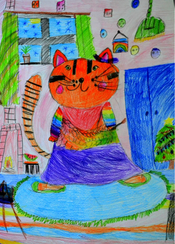 Детский рисунок - Художественная школа для котят