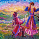 Рисунок "Весенний танец в горах" на конкурс "Конкурс детского рисунка "Рисовашки - 1-6 серии""