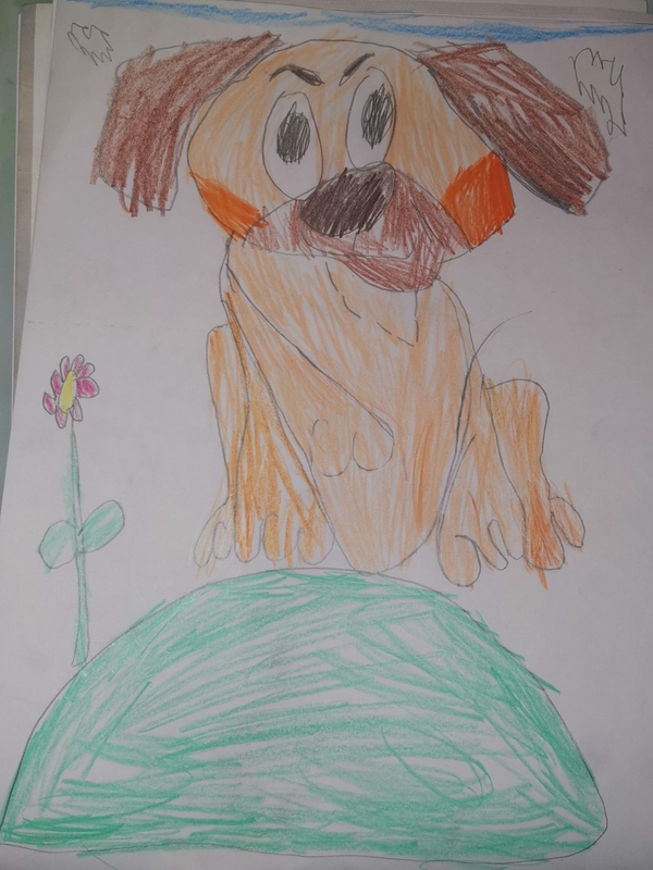 Детский рисунок - Пёс Жулик