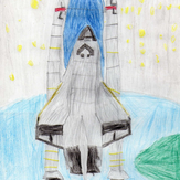 Рисунок "Покорение космоса" на конкурс "Конкурс детского рисунка “Таинственный космос - 2018”"