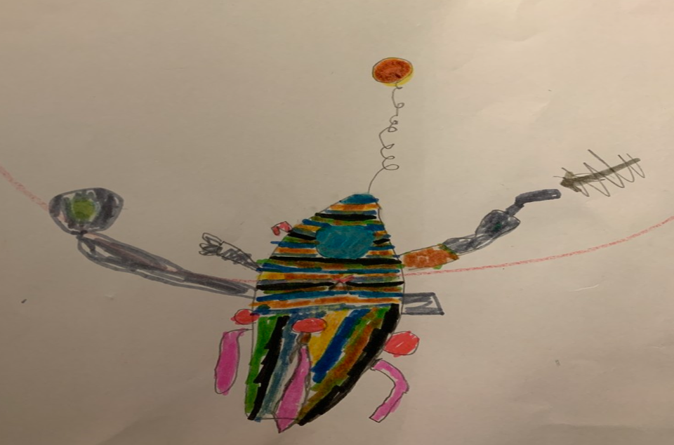 Детский рисунок - Космический корабль