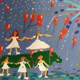 Рисунок "Танец нашим папам" на конкурс "Конкурс детского рисунка "Поздравление мужчинам - 2018""