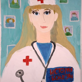 Рисунок "Я врач" на конкурс "Конкурс детского рисунка “Когда я вырасту... 2018”"