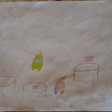 Рисунок "Амонг Ас" на конкурс "Конкурс детского рисунка "Миры компьютерных игр""