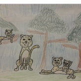 Рисунок "Леопарды" на конкурс "Конкурс детского рисунка "Любимое животное - 2018""