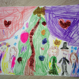 Рисунок "Праздничная елка в детском саду" на конкурс "Конкурс рисунка "Новогоднее Настроение 2017""