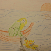 Рисунок "Сказка о рыбаке и рыбке"