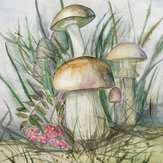 Рисунок "Лесные грибочки" на конкурс "Конкурс творческого рисунка “Свободная тема-2020”"