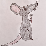 Рисунок "Крыса с бенгальским огнем" на конкурс "Конкурс “Новогодняя Магия - 2020”"