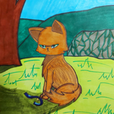 Рисунок "Рыжий лесной кот" на конкурс "Конкурс творческого рисунка “Свободная тема-2022”"