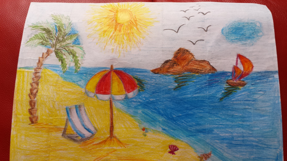 Детский рисунок - Радужные краски лета