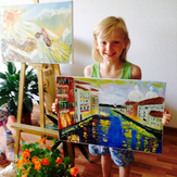 Рисунок "Солнечный вечер" на конкурс "Конкурс детского рисунка “Мой родной, любимый край”"