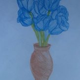 Рисунок "Синие розы"