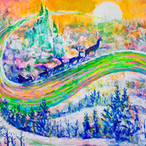 Рисунок "Волшебная страна Лапландия" на конкурс "Конкурс детского рисунка “Новогодняя Открытка-2019”"