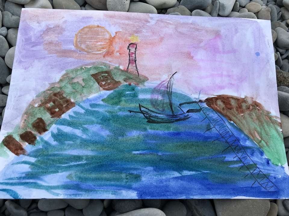 Детский рисунок - Геленджик 2018 мой отдых летом