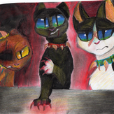 Рисунок "Коты-воители" на конкурс "Конкурс творческого рисунка “Свободная тема-2019”"