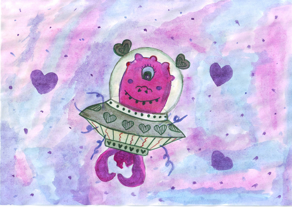 Детский рисунок - Инопланетный корабль