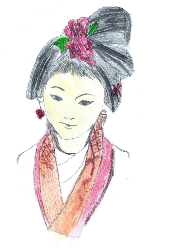 Детский рисунок - Мисс Китай